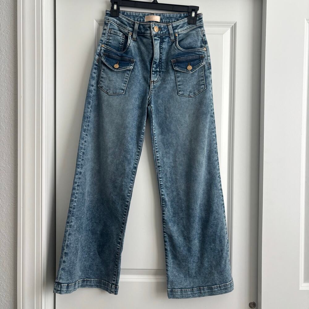 Kut From The Kloth Meg Wide Leg Jeans Size 2 High Rise 27 Waist